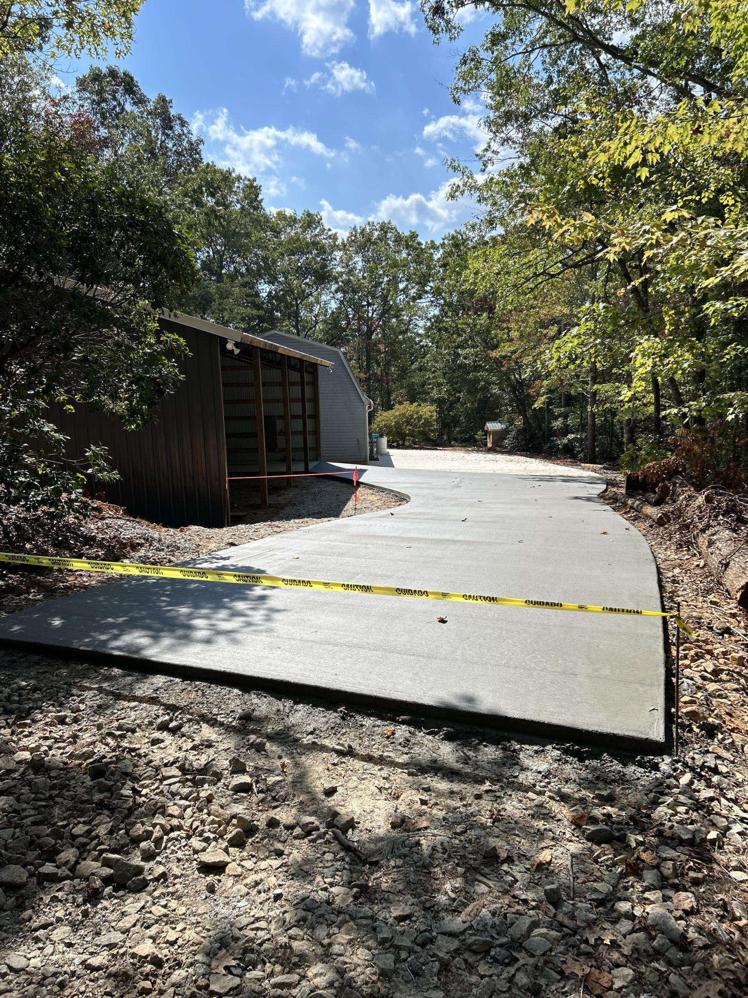 Commercial patio being built by experts