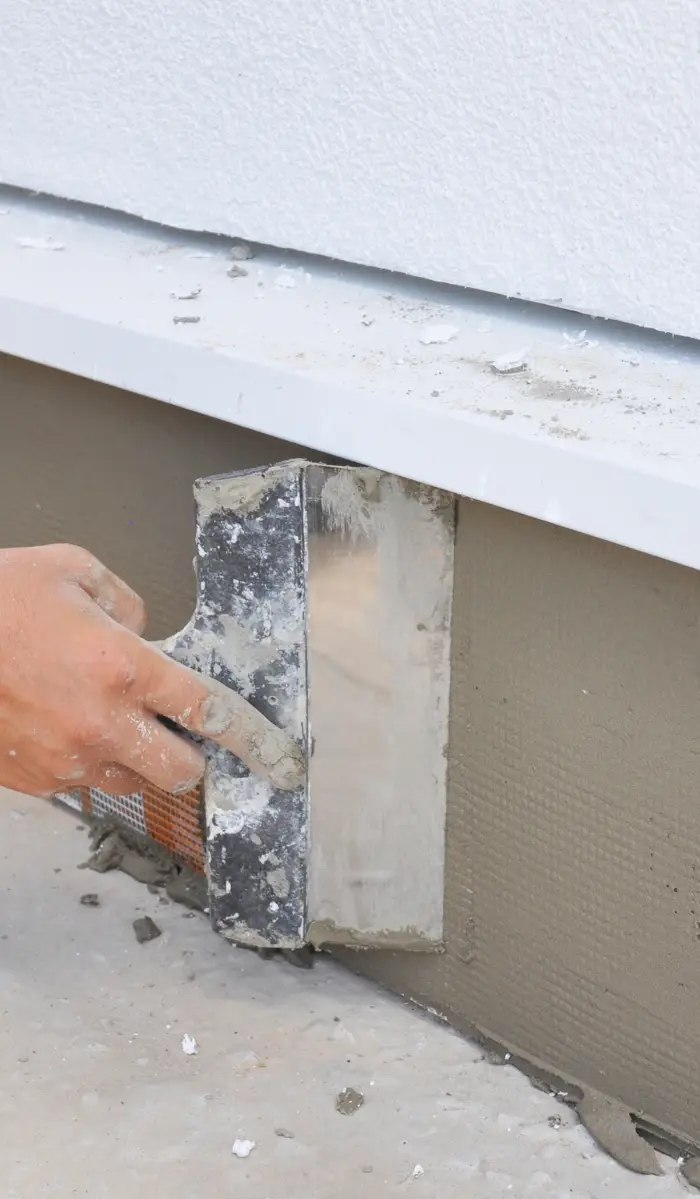 Concrete repairs being executed by an expert from New Beginnings Concrete