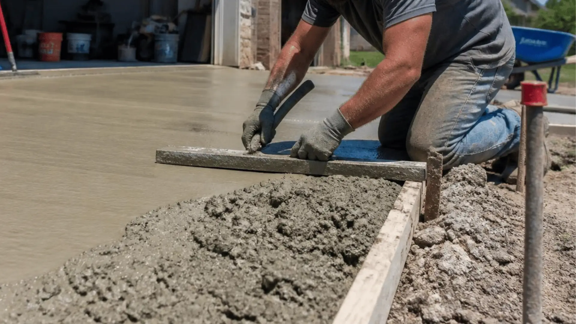 Driveway being built by experts of New Beginnings Concrete