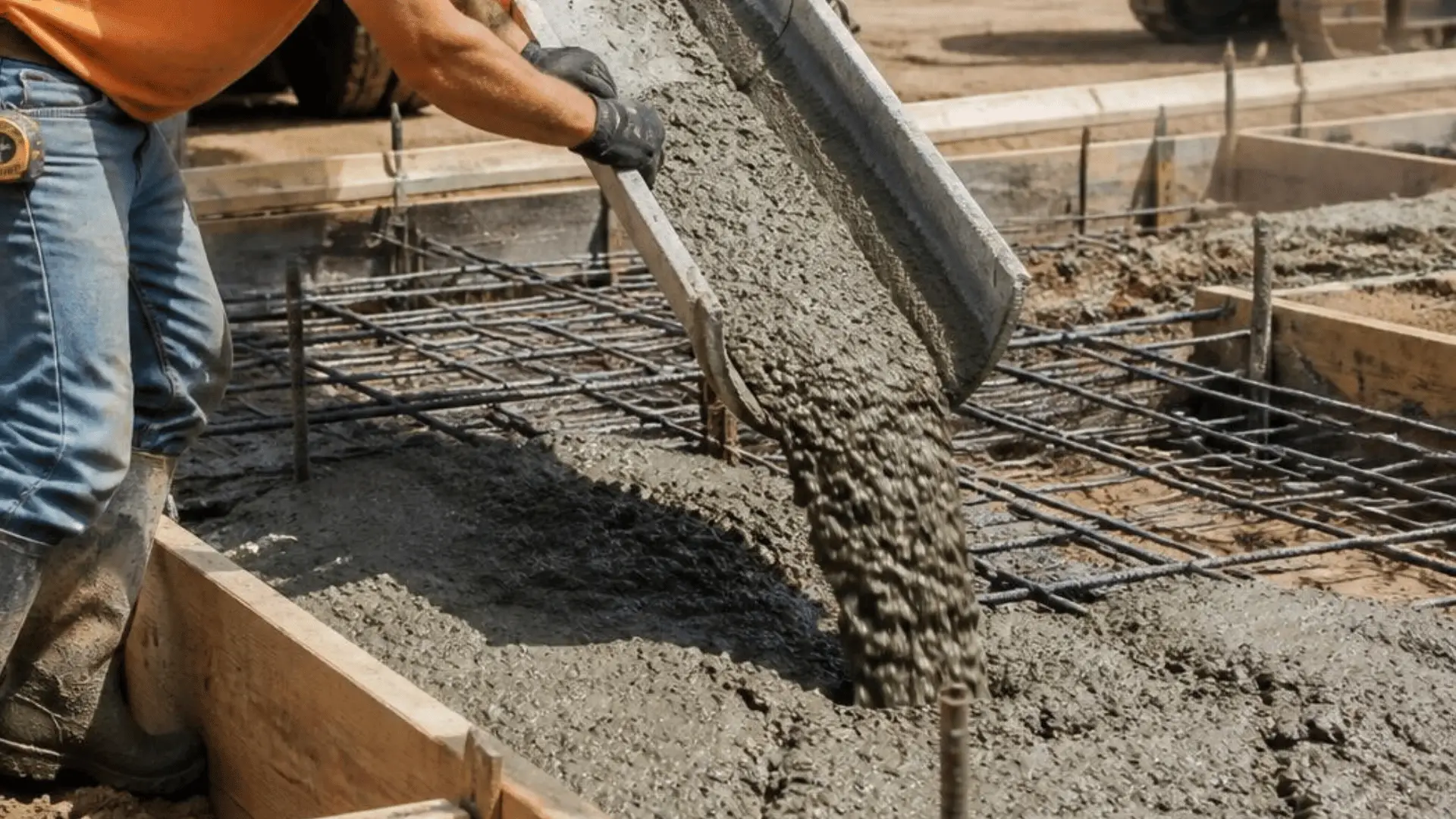 New Beginnings Concrete experts during a concrete foundation service