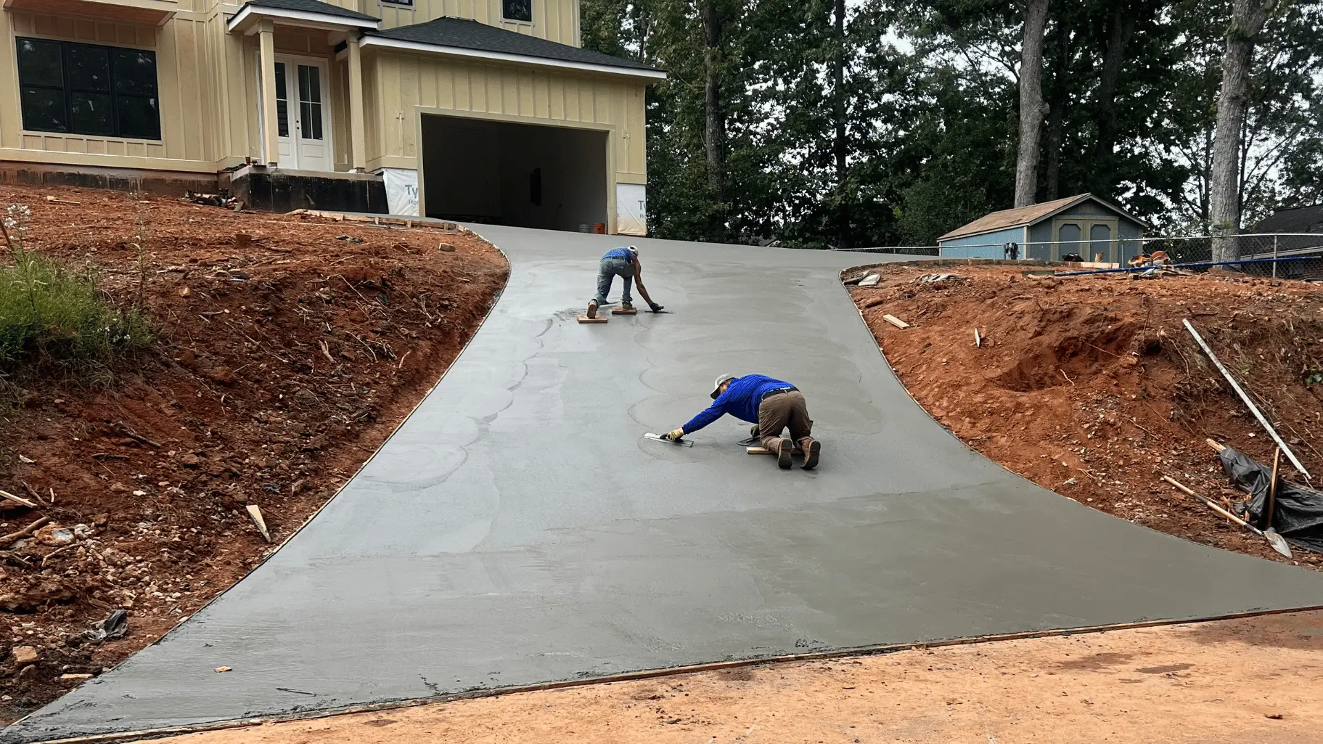 Trusted concrete contractors in Gainesville, GA, during a work execution